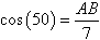 calcul cosinus
