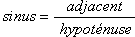 formule trigonometrie